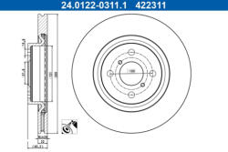 ATE Disc frana ATE 24.0122-0311.1 (24.0122-0311.1) - turbochic