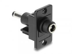 Delock Modul alimentare DC 5.5 x 2.5mm la DC 5.5 x 2.1mm M-T montare panou, Delock 91120 (91120)