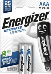 Energizer Ultimate Lithium 1, 5V AAA/mikro alkáli elem 2 db/csomag (LR03ULT-BP2)