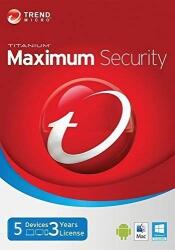 Trend Micro Maximum Security 2017/2018 3 Year 5 Devices - Multilanguage - Worldwide - Pc