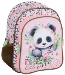 Derform Kétrekeszes ovis hátizsák lányoknak, rózsaszín, Panda mania