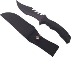Depox Cutit de vanatoare DEPOX®, Comando Blade, 28.5 cm, otel inoxidabil, negru, teaca inclusa (1248)