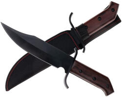 Depox Cutit de vanatoare DEPOX®, Pilgrim Dagger, 33 cm, otel inoxidabil, negru, husa inclusa (1243)