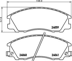 MINTEX Fékbetét készlet MINTEX MDB2605 for HYUNDAI (MDB2605)