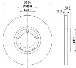 MINTEX féktárcsa MINTEX MDC430 for FORD (MDC430)
