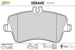 VALEO Fékbetét készlet VALEO 598448 for MERCEDES-BENZ (598448)