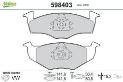 VALEO Fékbetét készlet VALEO 598403 for VW, SEAT, SKODA (598403)