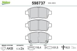 VALEO Fékbetét készlet VALEO 598737 for TOYOTA, FAW (598737)