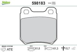 VALEO Fékbetét készlet VALEO 598183 for OPEL, VAUXHALL, CHEVROLET, CADILLAC (598183)