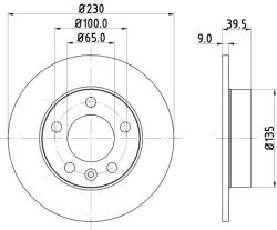 MINTEX féktárcsa MINTEX MDC980C for VW, SKODA, SEAT, AUDI, … (MDC980C)