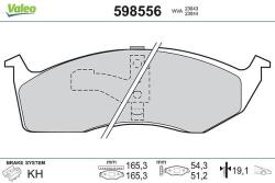 VALEO Fékbetét készlet VALEO 598556 for CHRYSLER, DODGE (598556)