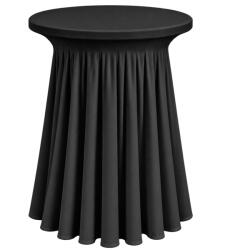 Ambitent Rakott sztreccs huzat ⌀80 cm-es, 110 cm magas koktélasztalra - fehér szín fekete (MB653skirt_b)