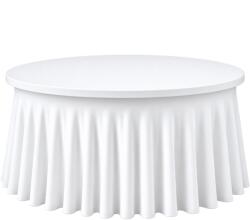 Ambitent Hajtogatott, rugalmas huzat kerek asztalhoz Ø154 cm - fehér szín fehér (EM203skirt_w)
