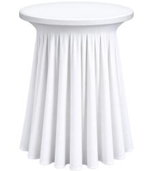 Ambitent Rakott sztreccs huzat ⌀80 cm-es, 110 cm magas koktélasztalra - fehér szín fehér (MB653skirt_w)