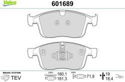 VALEO Fékbetét készlet VALEO 601689 for VOLVO, VOLVO ASIA (601689)