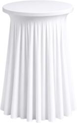 Ambitent Rakott sztreccs huzat Ø60 cm-es, 110 cm magas koktélasztalra - fehér (MB6532skirt)