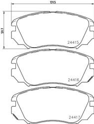 MINTEX Fékbetét készlet MINTEX MDB2870 for CHEVROLET, OPEL, VAUXHALL, GMC, … (MDB2870)