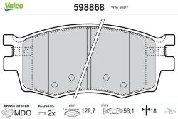 VALEO Fékbetét készlet VALEO 598868 for HYUNDAI, KIA (598868)