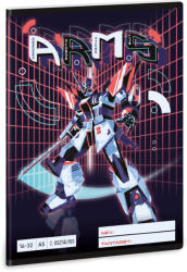 Ars Una A. R. M. S. robotos tűzött füzet A/5, 32 lap vonalas 2. osztály (16-32), Ars Una (ARS-53595362) - mesescuccok