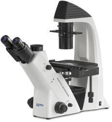 KERN & SOHN OCM 162 inverz fázis kontrasztos biológiai mikroszkóp 100x/200x/400x nagyítás, végtelen optikai egység, állítható asztal, állítható fényerejű 5 W-os LED felső megvilágítás, trinokuláris (OCM 162)