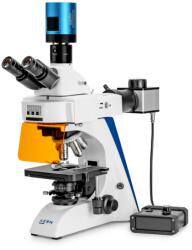 KERN OBN 142C861 fluoreszcens biológiai mikroszkóp 40x/100x/200x/400x/1000x nagyítás, végtelen optikai egység, Sony CMOS 20 MP-es kamera, állítható fényerejű 5 W-os LED alsó és 3W-os LED fluoreszcens megvi