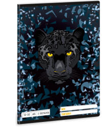 Ars Una Black Panther tűzött füzet A/5, 32 lap vonalas 3. osztály (12-32), Ars Una, fekete párduc (ARS-53605290) - mesescuccok