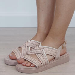 SOFILINE Sandale roz cu platforma si model impletit 1872 M12 (1872PINK-39)