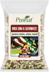 Pronat Foil Pack Mix Bio Din 6 Seminte Pentru Salate, Paine, Musli 250g