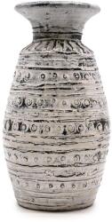  Kézzel készített terracotta váza, krém színben, antikolt, kopottas felülettel - 32cm (bcv-03)