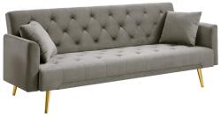 Ramely Canapea extensibila, gri-maroniu Taupe/gold crom-auriu, ALISIA Canapea