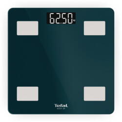 Tefal Cantar Cantar inteligent Tefal Body Up BM2600V0, greutate maxima 180 kg, 7 indicatori de masurare, sticla securizata tratata termic, ecran LCD, 2 baterii incluse, verde - pcone Cantar baie