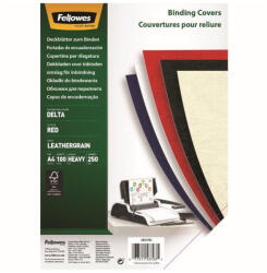 Fellowes Hátlap, A4, 250 g, matt, FELLOWES "Delta", piros, 100 db (5370305) - eztkapdki