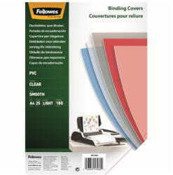 Fellowes Előlap, A4, 180 mikron, FELLOWES, víztiszta, 25 db (5380001) - eztkapdki