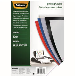 Fellowes Hátlap, A4, 280mikron, pp, matt, FELLOWES "Futura", fekete, 100db/cs (5476602) - eztkapdki