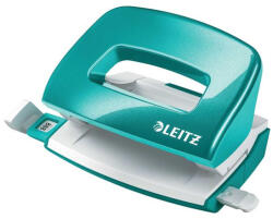 Leitz Lyukasztó, kétlyukú, 10 lap, fém, mini, LEITZ "Nexxt Wow", jégkék (50601051) - eztkapdki