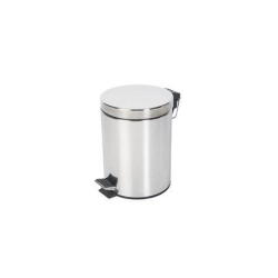 PLASTOR Cos gunoi rotund inox cu pedala 5L (PL38731) - pcone Cos de gunoi