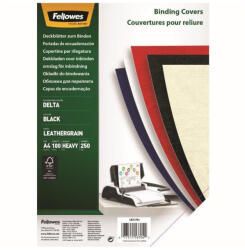 Fellowes Hátlap, A4, 250 g, matt, FELLOWES "Delta", fekete, 100 db (5370405) - eztkapdki