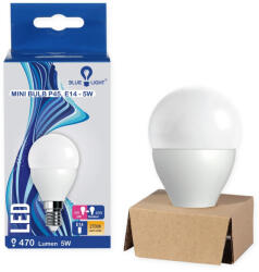 BLUE LIGHT Led 5W E14 gömb 470lm 2700k Blue Light - eztkapdki