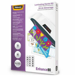 Fellowes Meleglamináló fólia, 80 mikron, fényes, 50 db, FELLOWES (5328102) - eztkapdki