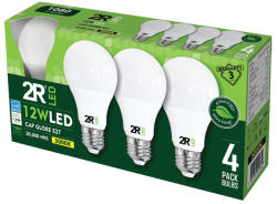 2R LED CAP GLOBE SET A60 E27 12W 4000K 4db-os szett körte fényforrás (CAP GLOBE SET 12W 4000K) - eztkapdki