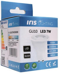 Iris Lighting GU107W3000K 7W 560lm 3000K GU10 LED fényforrás (IL-GU107W3000K) - eztkapdki