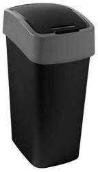 Keter Billenős szemetes, 45 liter, CURVER "Pacific flip bin", fekete/ezüst (229411) - eztkapdki