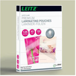 Leitz Meleglamináló fólia, 125mikron, A5, fényes, UDT technológiával, LEITZ "iLam", 100db/cs (74930000) - eztkapdki
