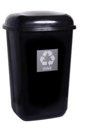 Mocca Quatro 45L fekete/ezüst Quatro rugós billenő fedeles szemetes (PL659-04) - eztkapdki
