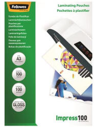 Fellowes Meleglamináló fólia, 100 mikron, A3, fényes, 100 db, FELLOWES (5351205) - eztkapdki