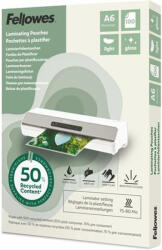 Fellowes Meleglamináló fólia, 80 mikron, A6, fényes, 100 db, FELLOWES "Light (100143441) - eztkapdki