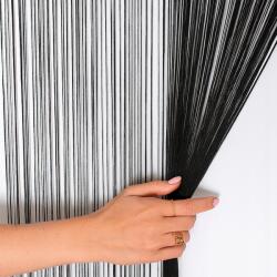 Markizeta Spagetti jacquard kész 100x250 fekete Fabio (MAR_87667)