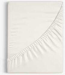 Goldea cearceaf de pat cu elastic din bumbac - fildeș 140 x 200 cm