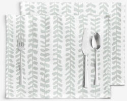 Goldea suporturi farfurii 100% bumbac - frunze scandinave - 2 buc 30 x 40 cm Fata de masa