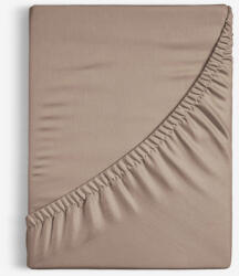 Goldea cearceaf de pat cu elastic din bumbac - maro cafea 90 x 200 cm